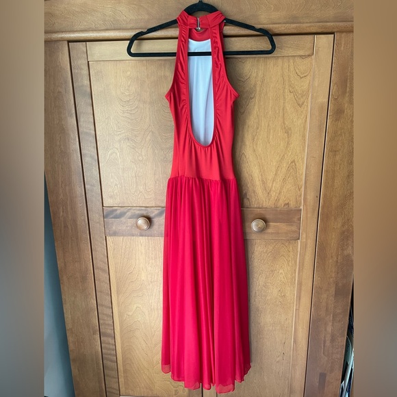 Body Wrappers Premiere Collection mock neck open back long ballet/lyrical dress - Picture 2 of 2